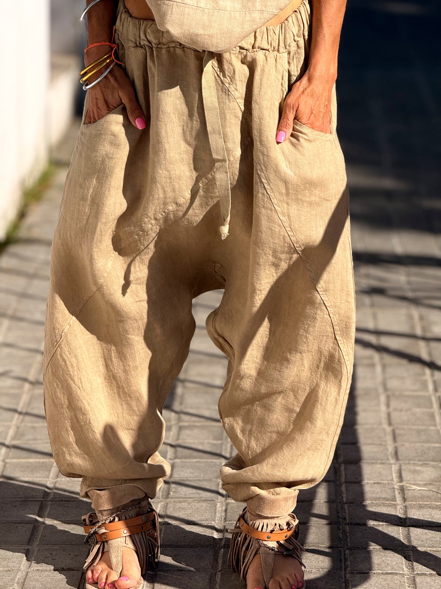 PANTALÓN BAGGY OVERSIZE LINO FLORENT MULTICOLOR