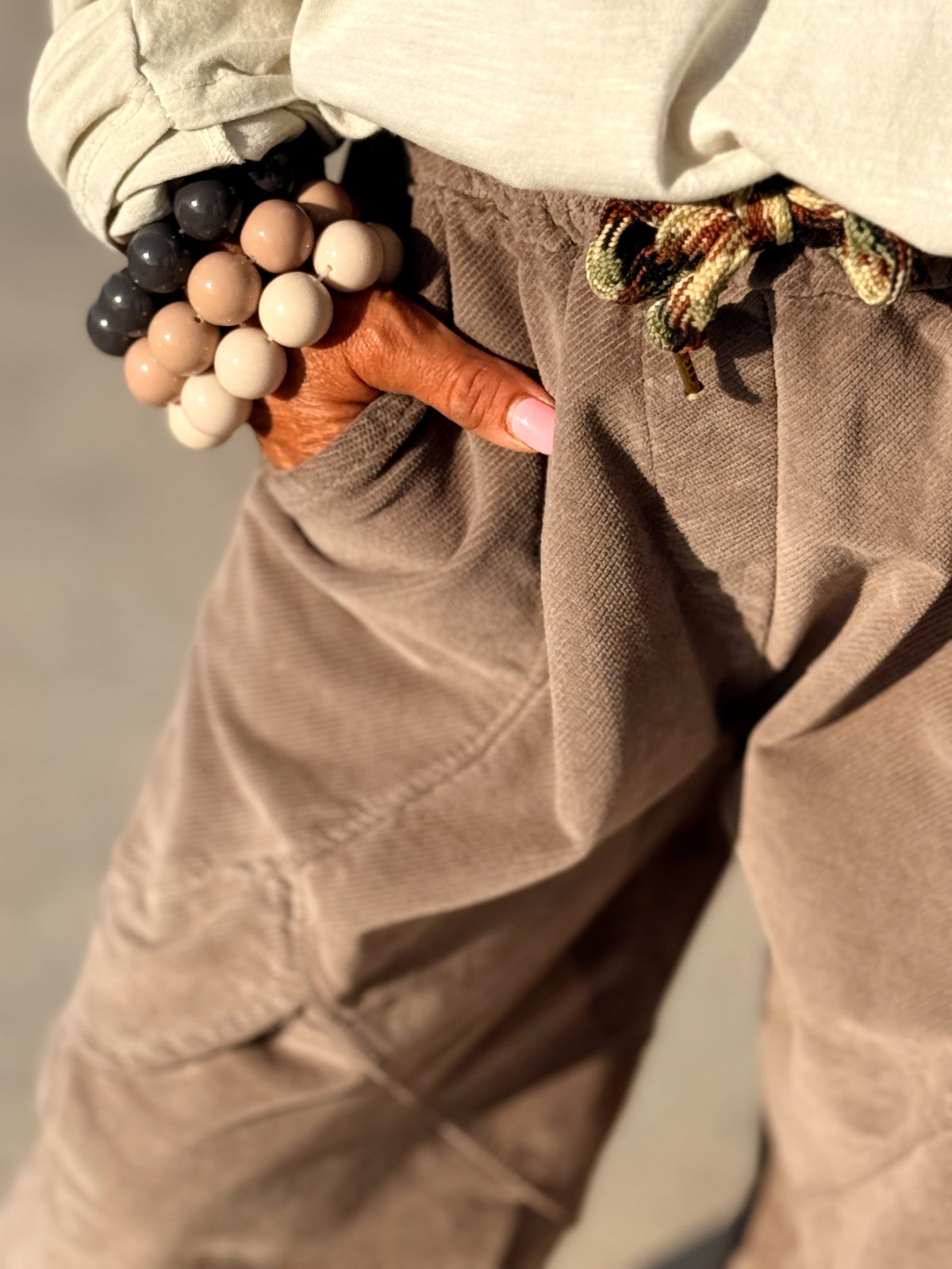 PANTALON PANA CON BOLSILLO SALLY MULTICOLOR