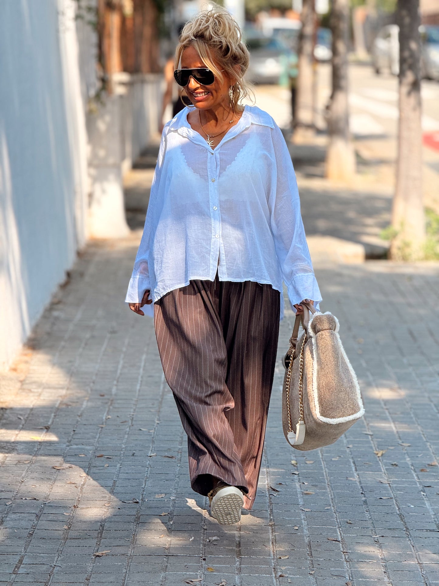 PANTALON OVERSIZE RAYAS MULTICOLOR