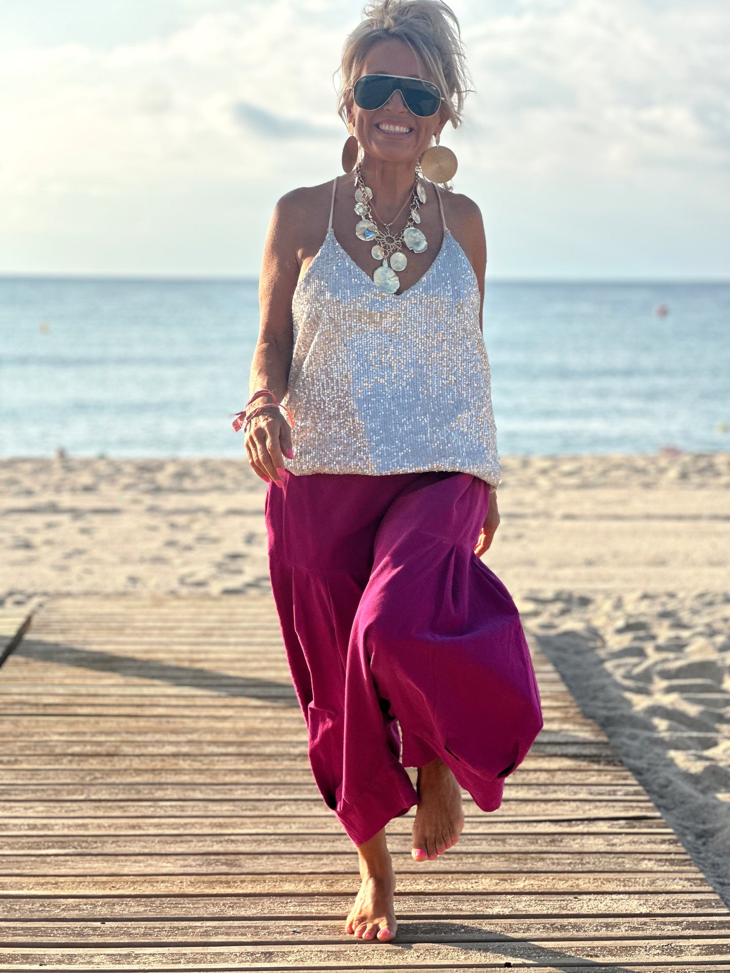 PANTALONES PANA CROPPED BAGGY OVERSIZE MULTICOLOR