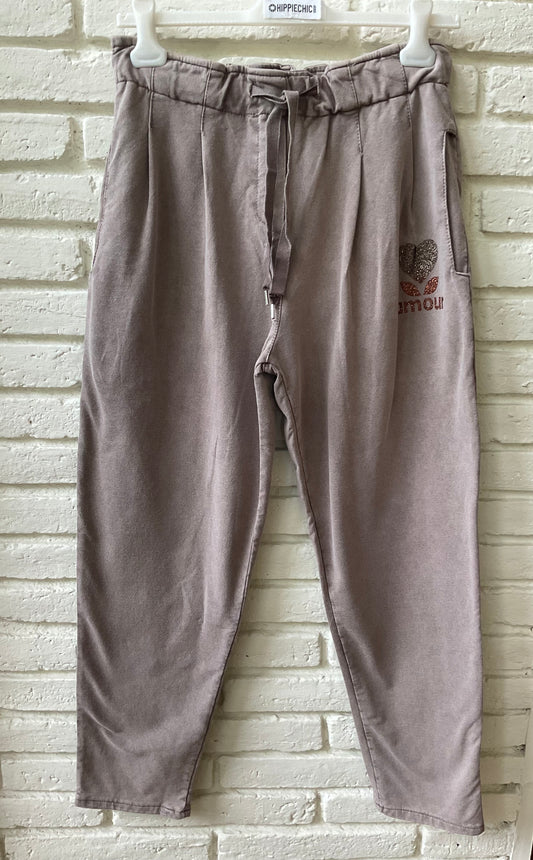 PANTALÓN BAGGY AMOUR TOPO
