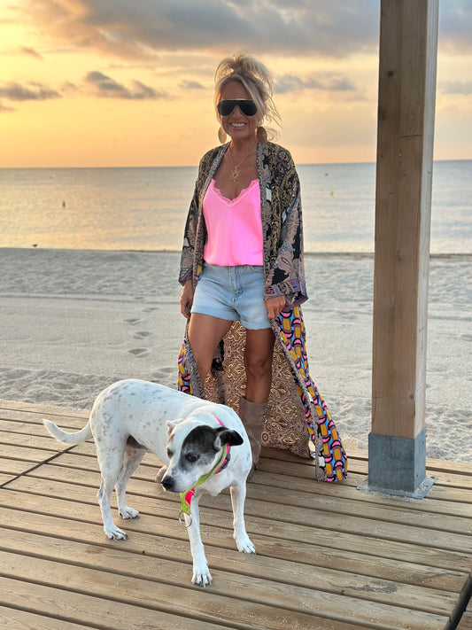 KIMONO ESTAMPADO MANGA LARGA