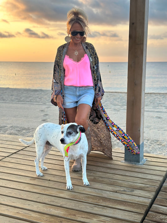 KIMONO ESTAMPADO MANGA LARGA