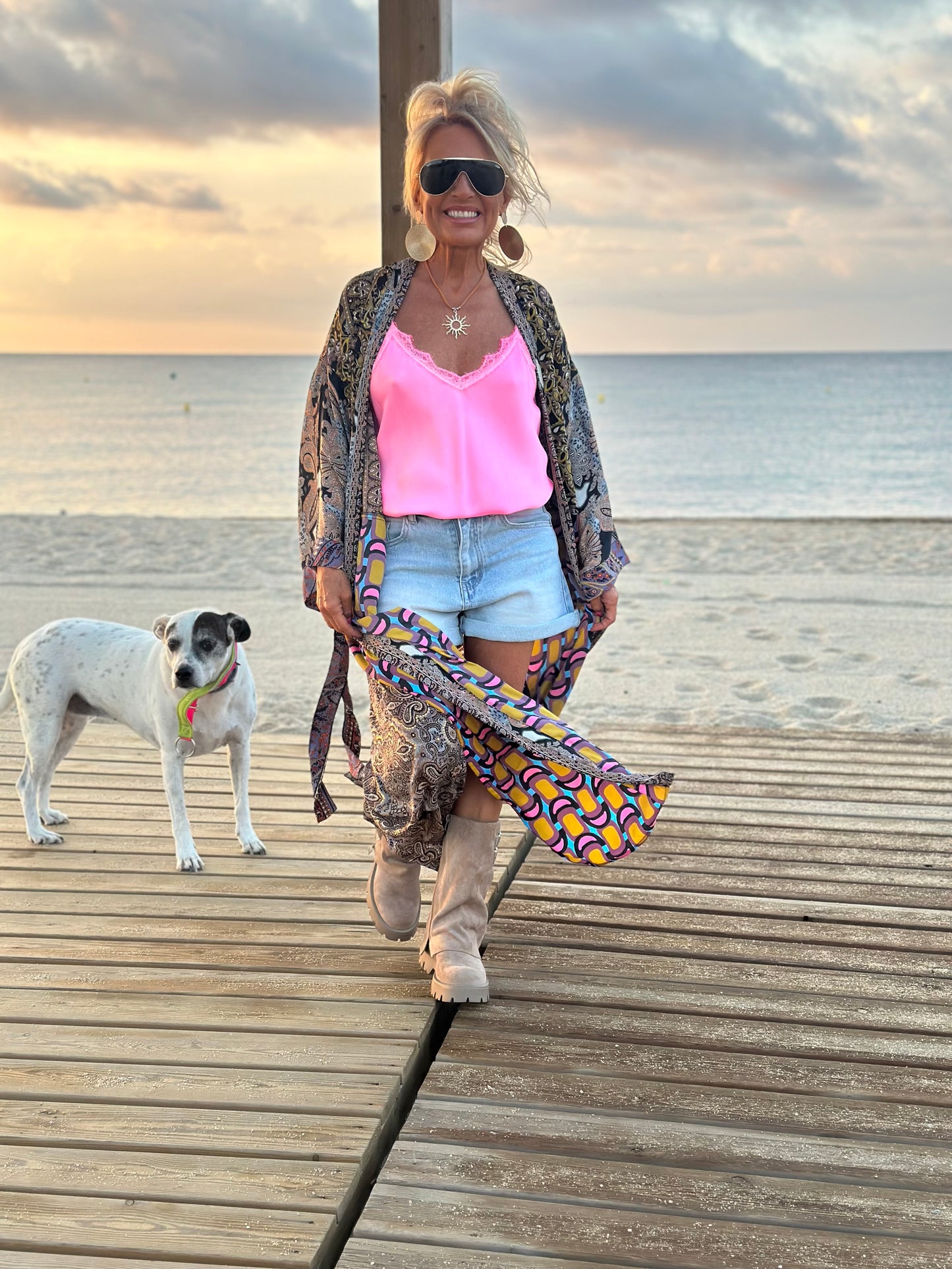 KIMONO ESTAMPADO MANGA LARGA