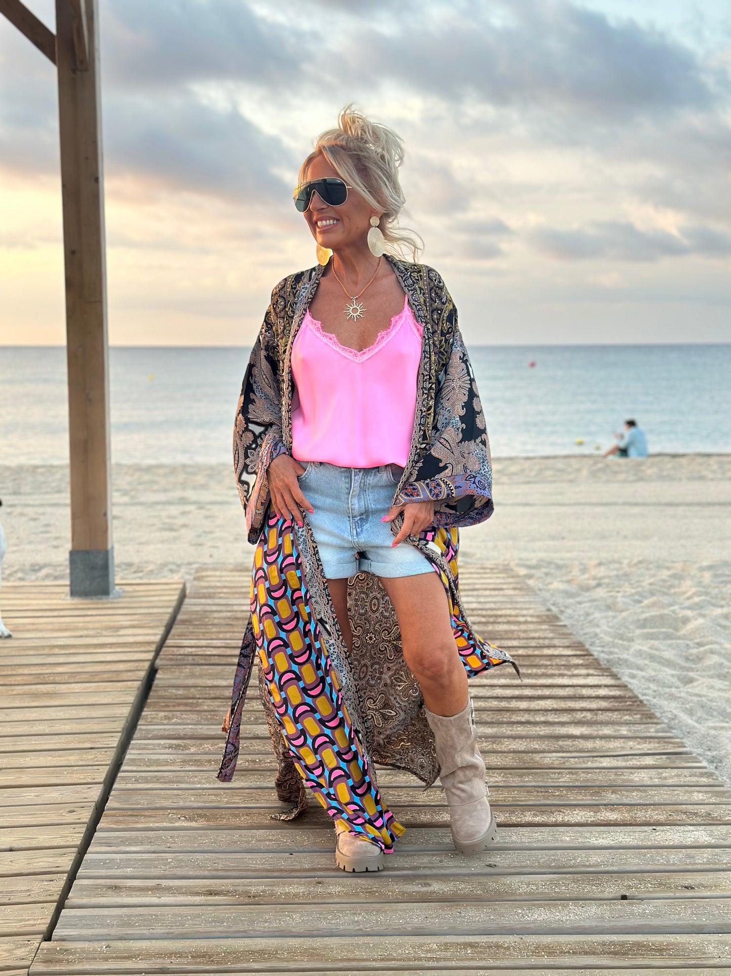 KIMONO ESTAMPADO MANGA LARGA