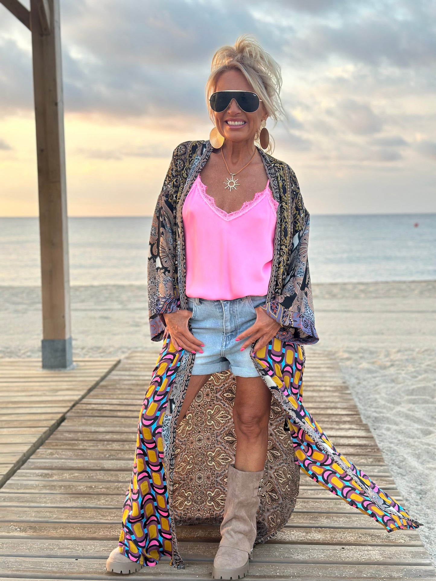 KIMONO ESTAMPADO MANGA LARGA