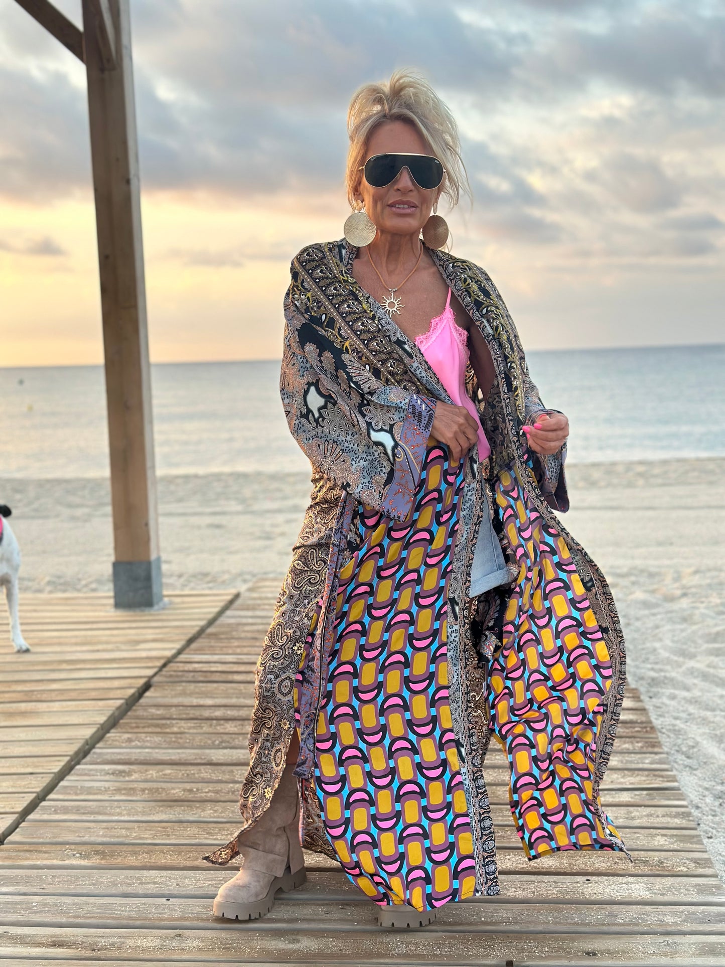 KIMONO ESTAMPADO MANGA LARGA