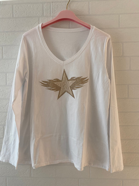 CAMISETA ESTRELLA CON ALAS