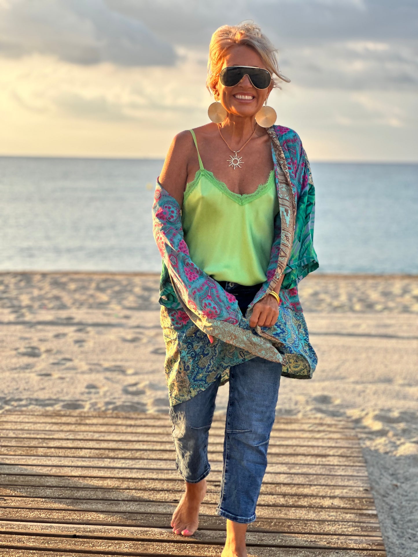 KIMONO CORTO ESTAMPADO