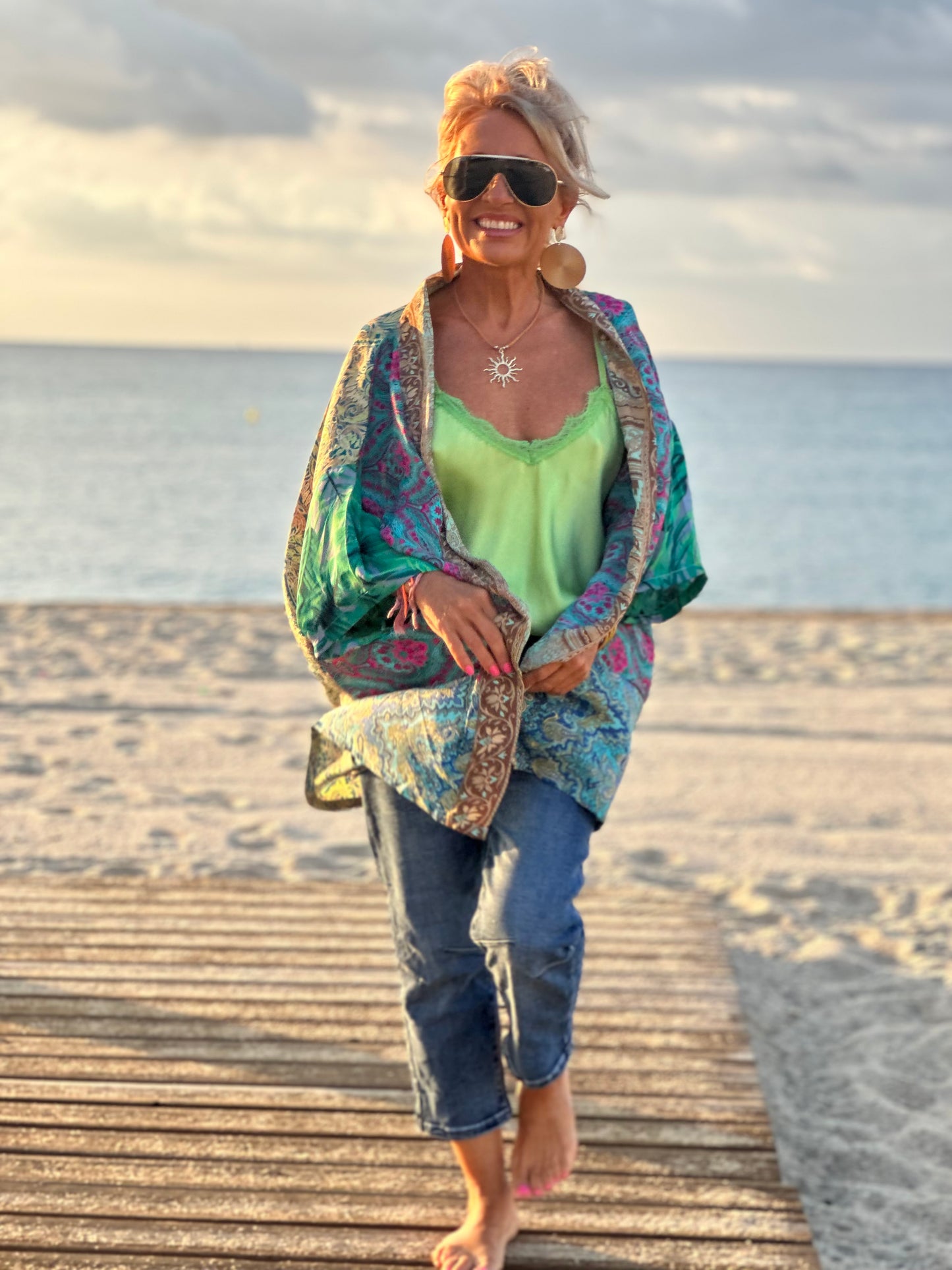 KIMONO CORTO ESTAMPADO