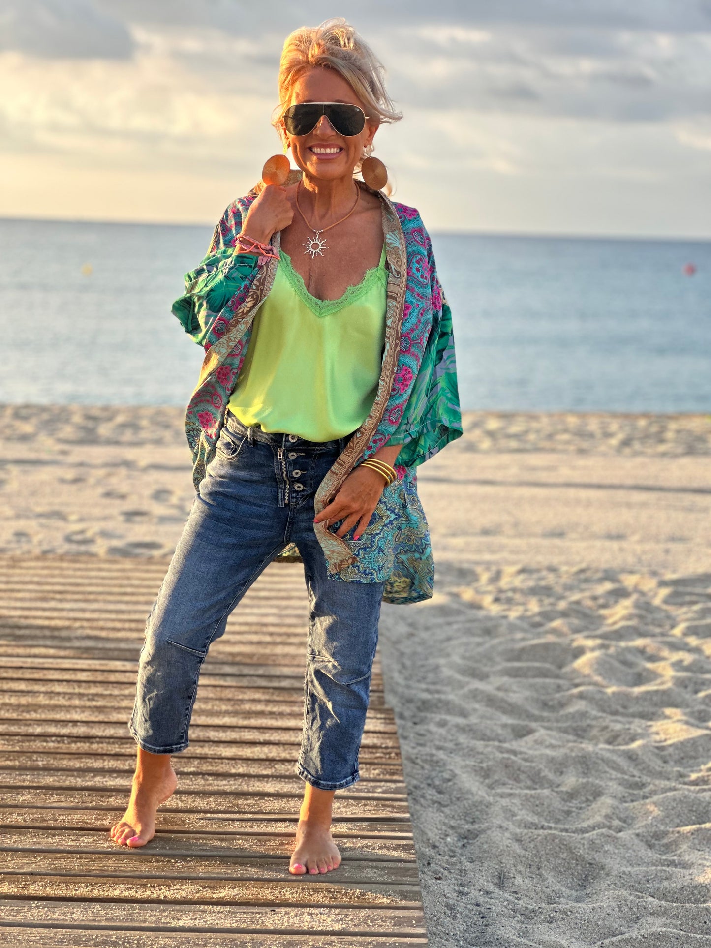 KIMONO CORTO ESTAMPADO