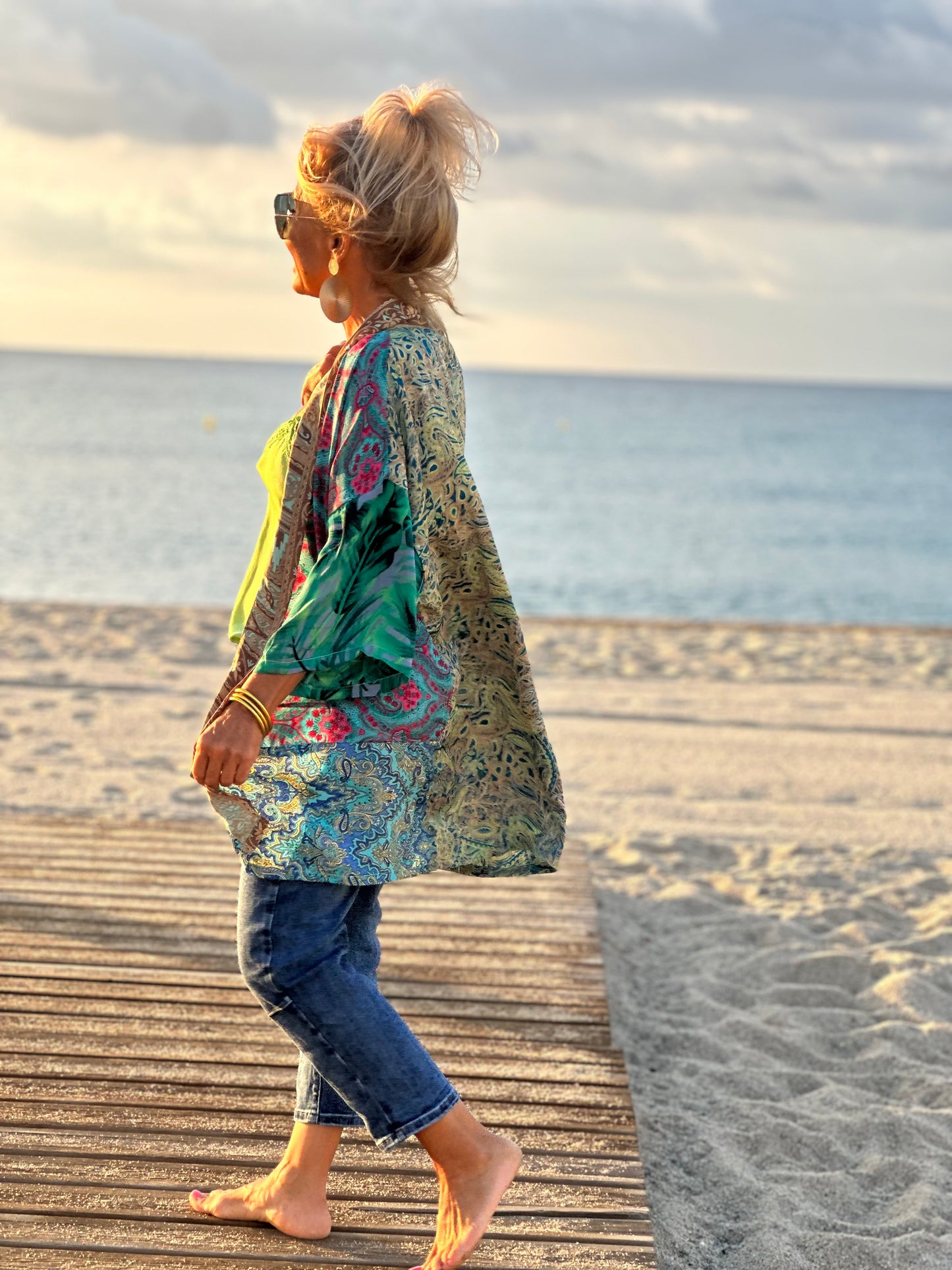 KIMONO CORTO ESTAMPADO