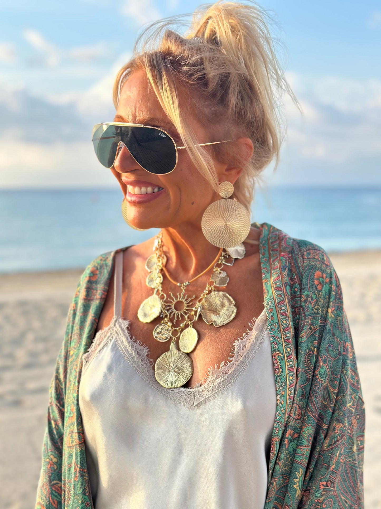 KIMONO CORTO ESTAMPADO MULTICOLOR