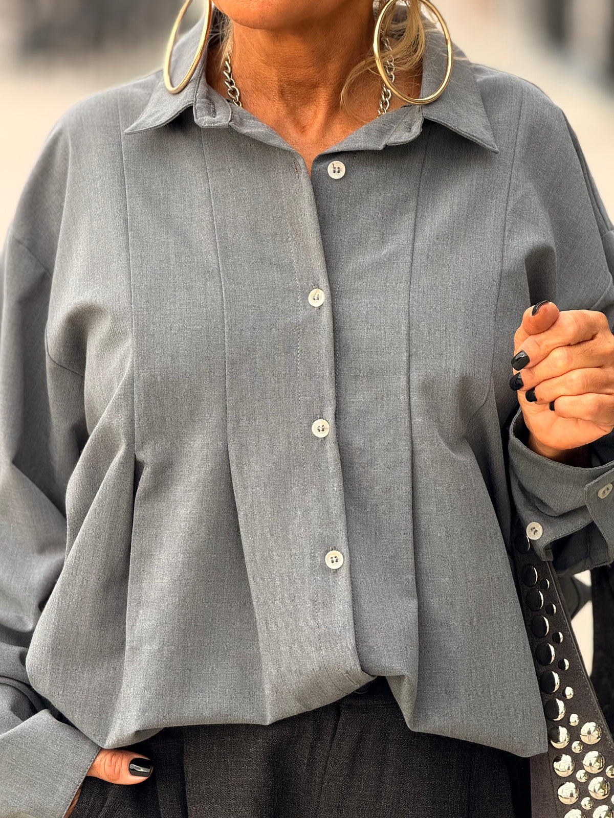 CAMISA CON PLIEGUES FILIPA MULTICOLOR