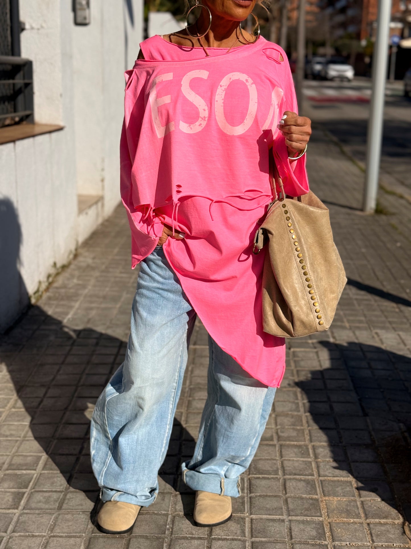 TOP ASIMÉTRICO NÉON MULTICOLOR