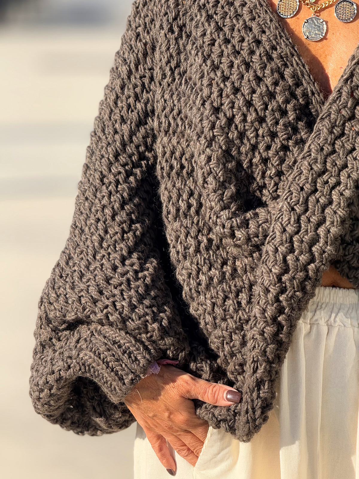 JERSEY DE PUNTO OVERSIZE ENTRELAZADO MULTICOLOR