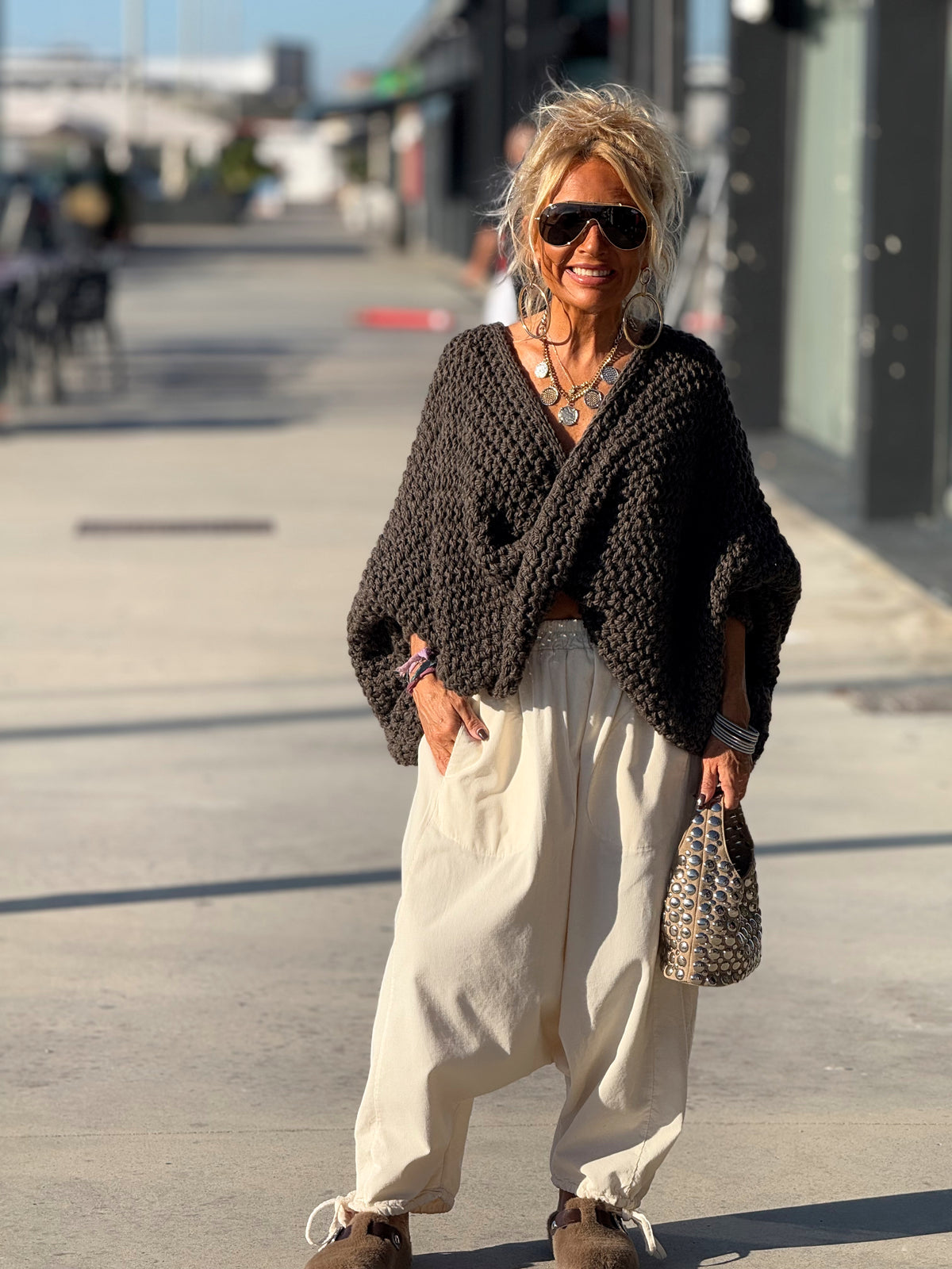 JERSEY DE PUNTO OVERSIZE ENTRELAZADO MULTICOLOR