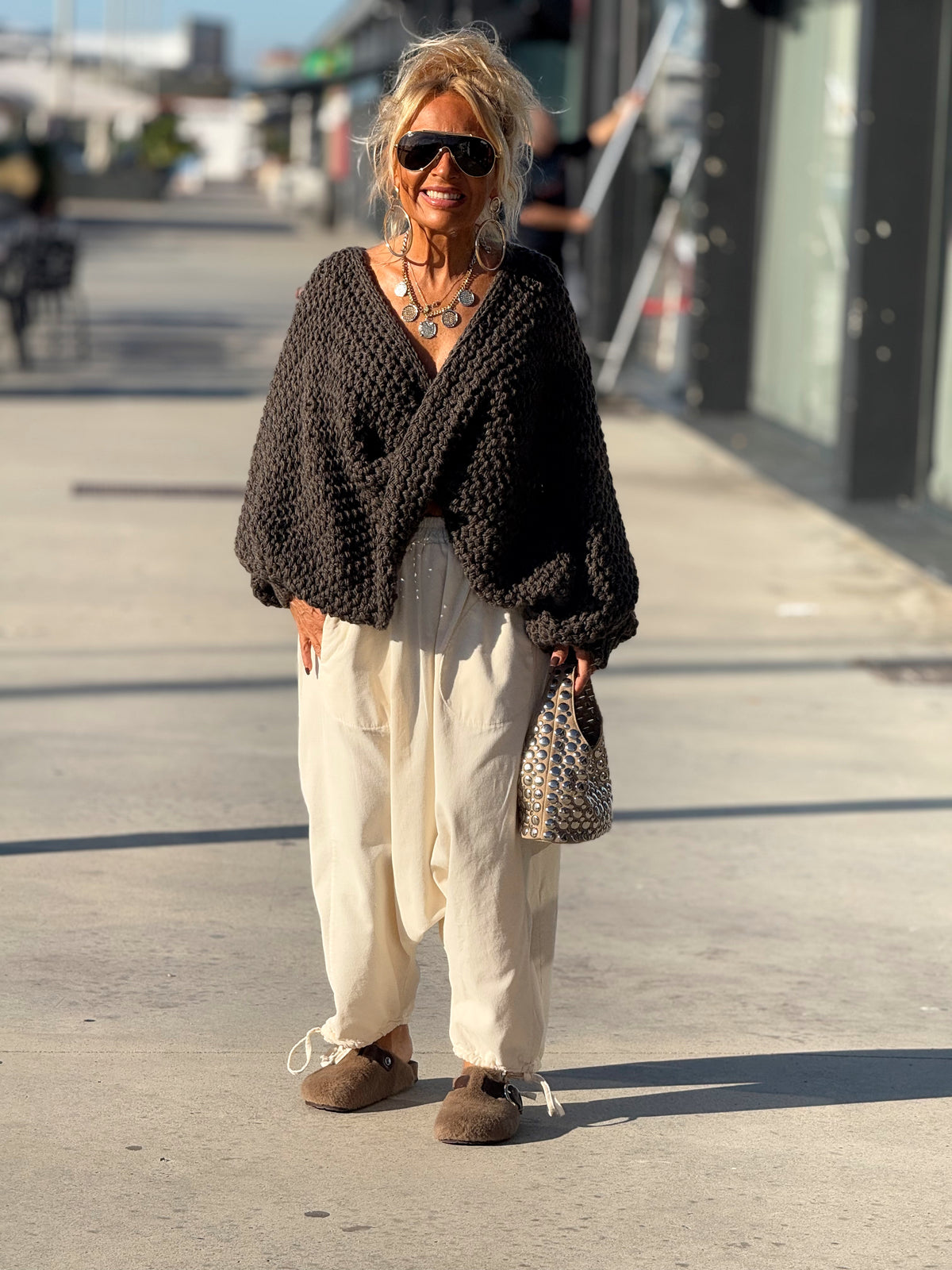 JERSEY DE PUNTO OVERSIZE ENTRELAZADO MULTICOLOR