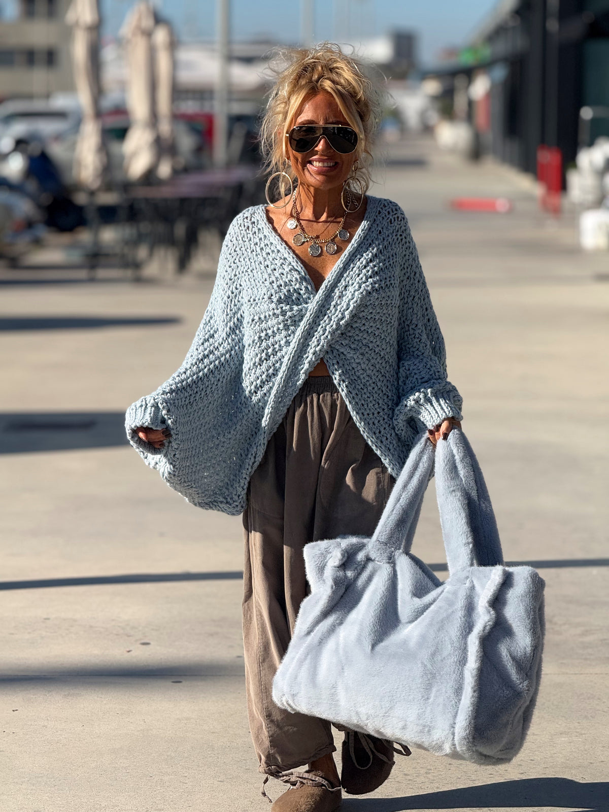 JERSEY DE PUNTO OVERSIZE ENTRELAZADO MULTICOLOR