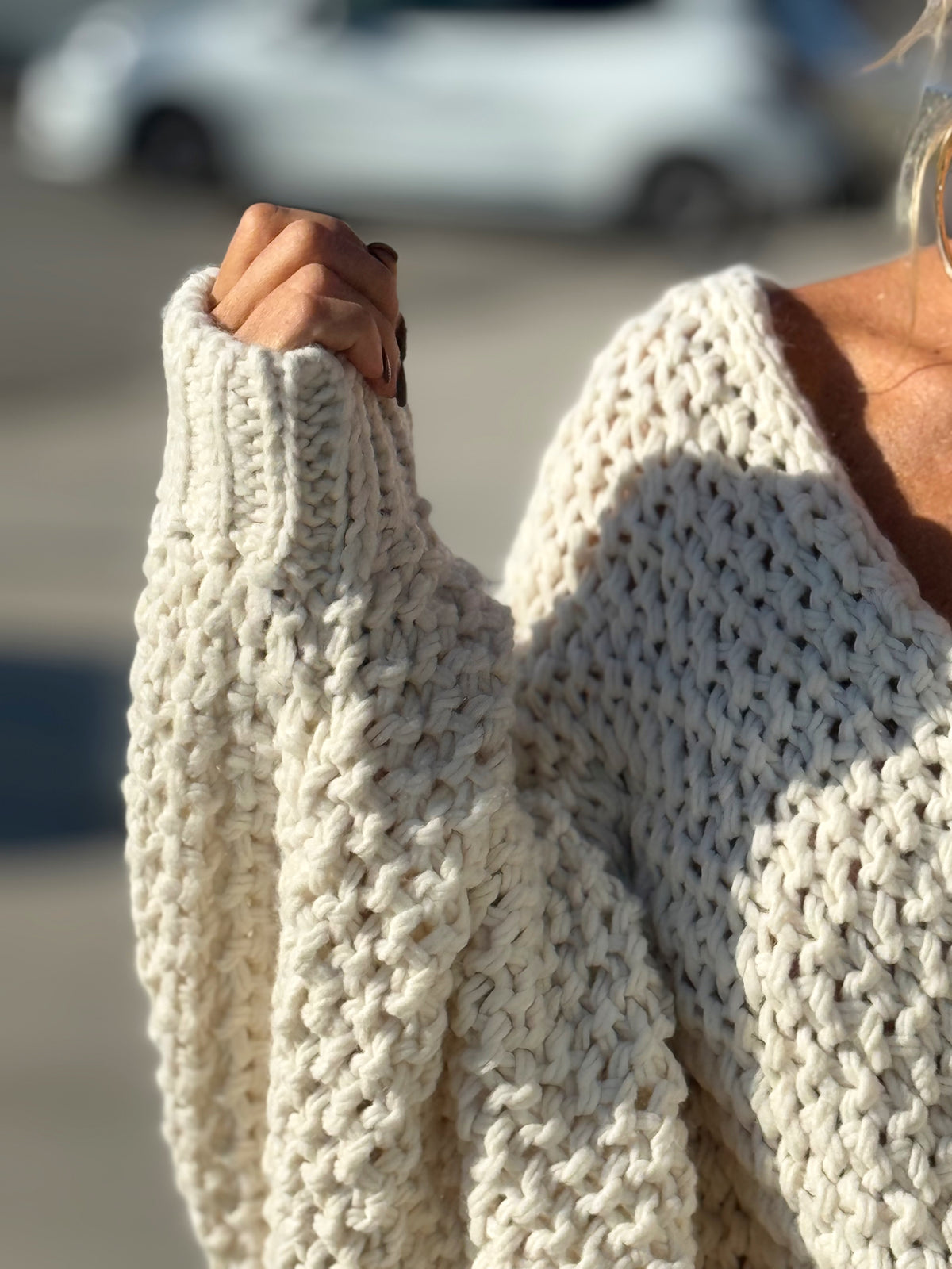 JERSEY DE PUNTO OVERSIZE ENTRELAZADO MULTICOLOR