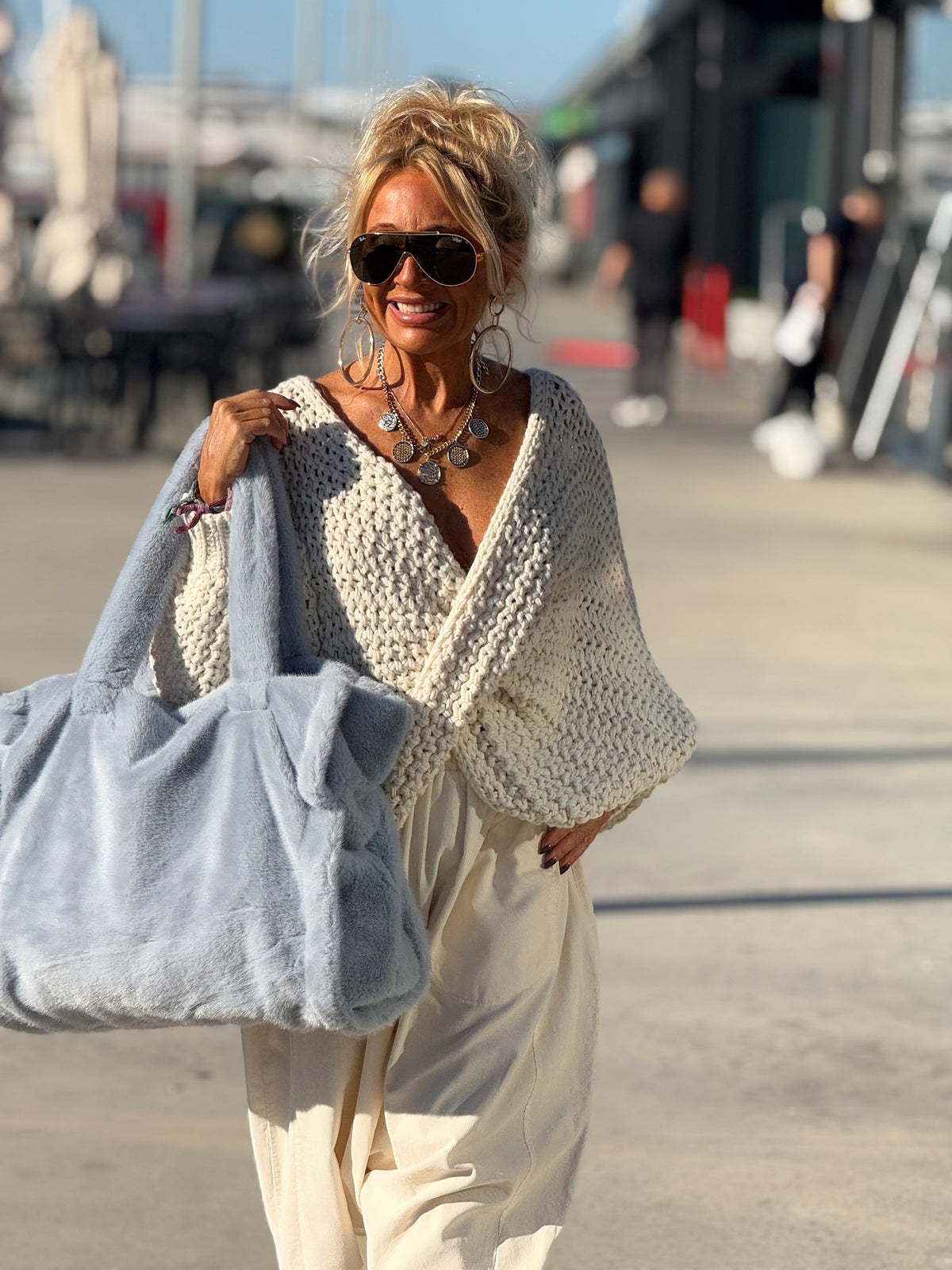 JERSEY DE PUNTO OVERSIZE ENTRELAZADO MULTICOLOR