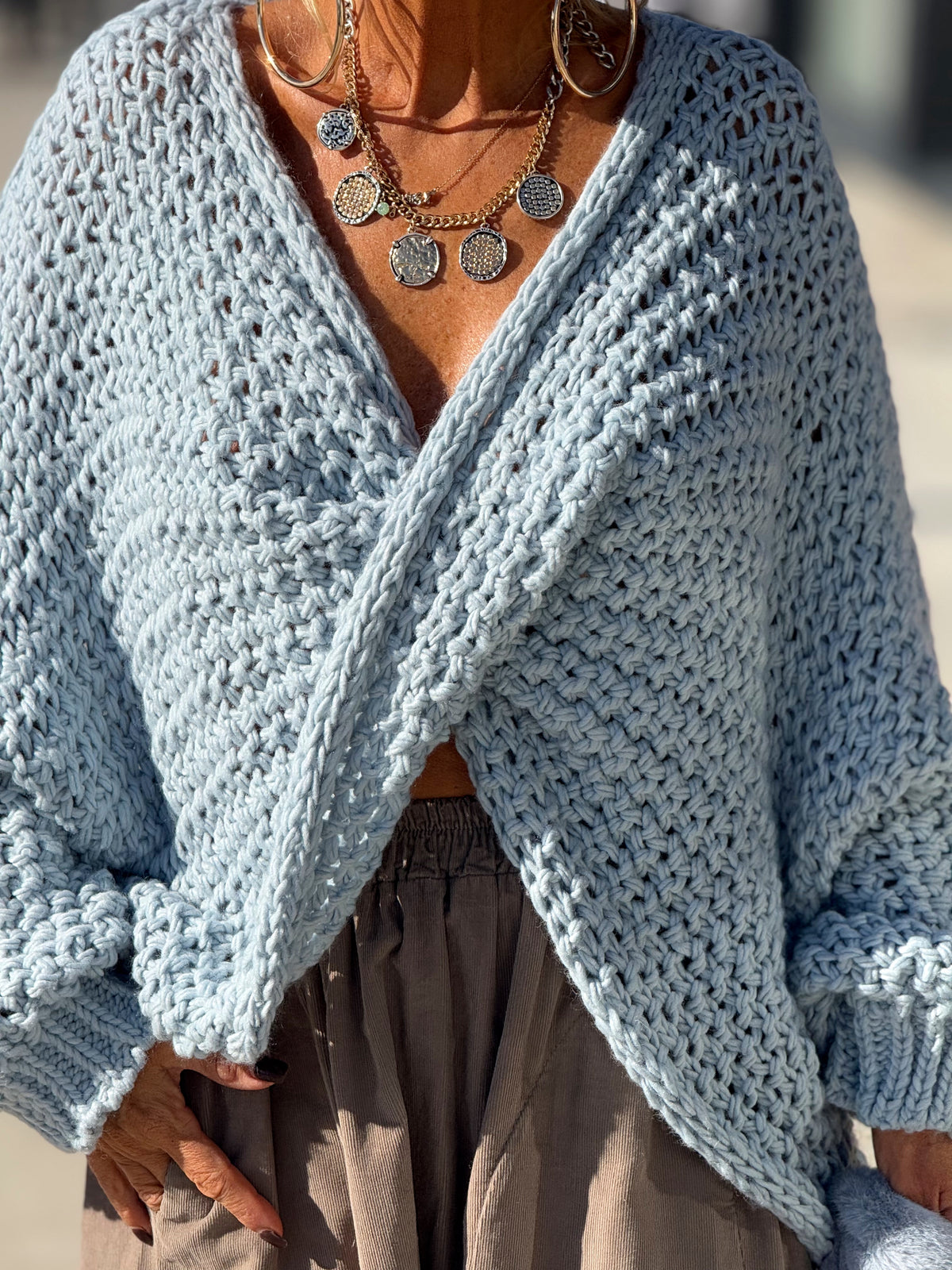 JERSEY DE PUNTO OVERSIZE ENTRELAZADO MULTICOLOR