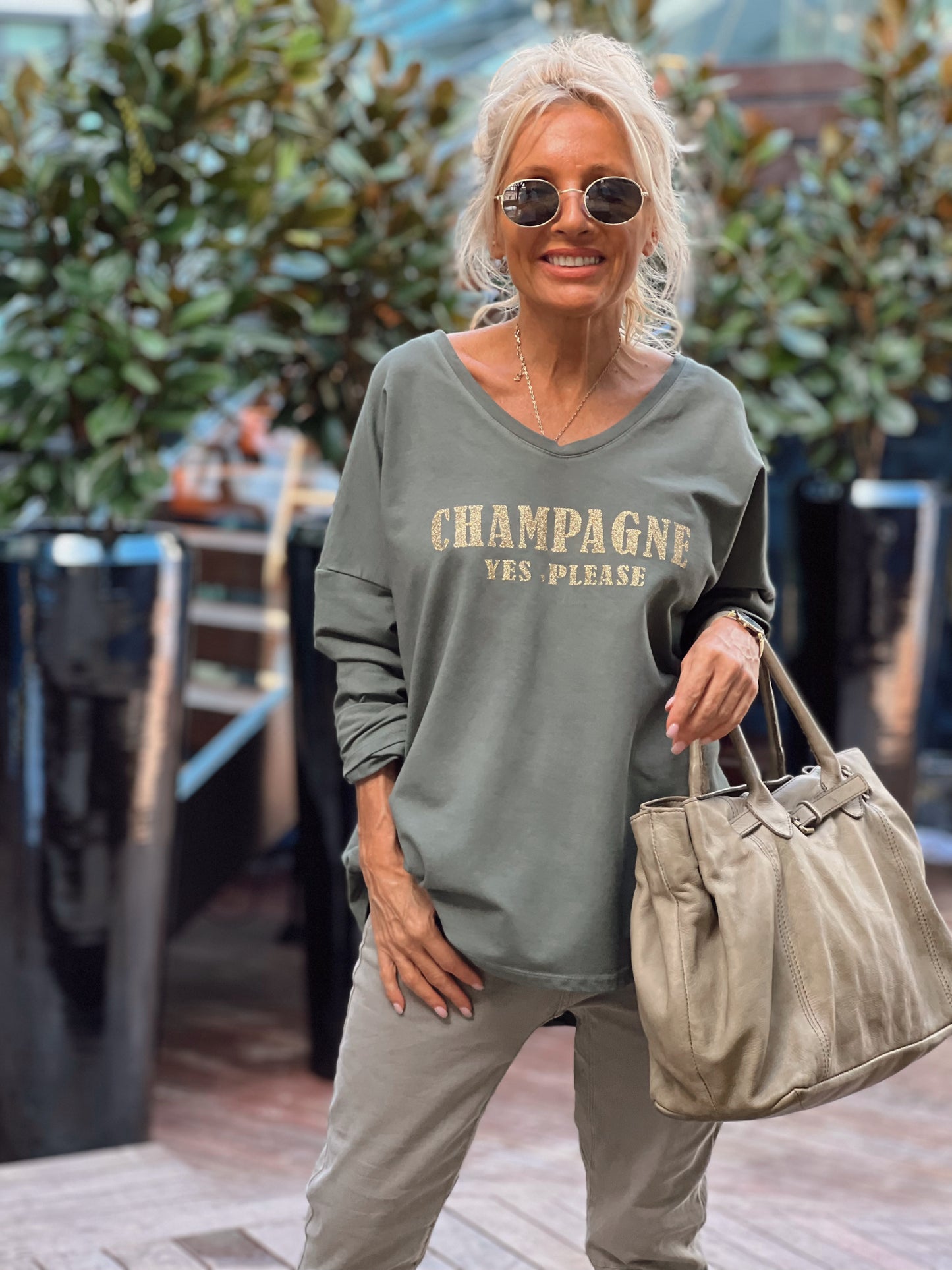 SUDADERA CHAMPAGNE KAKI