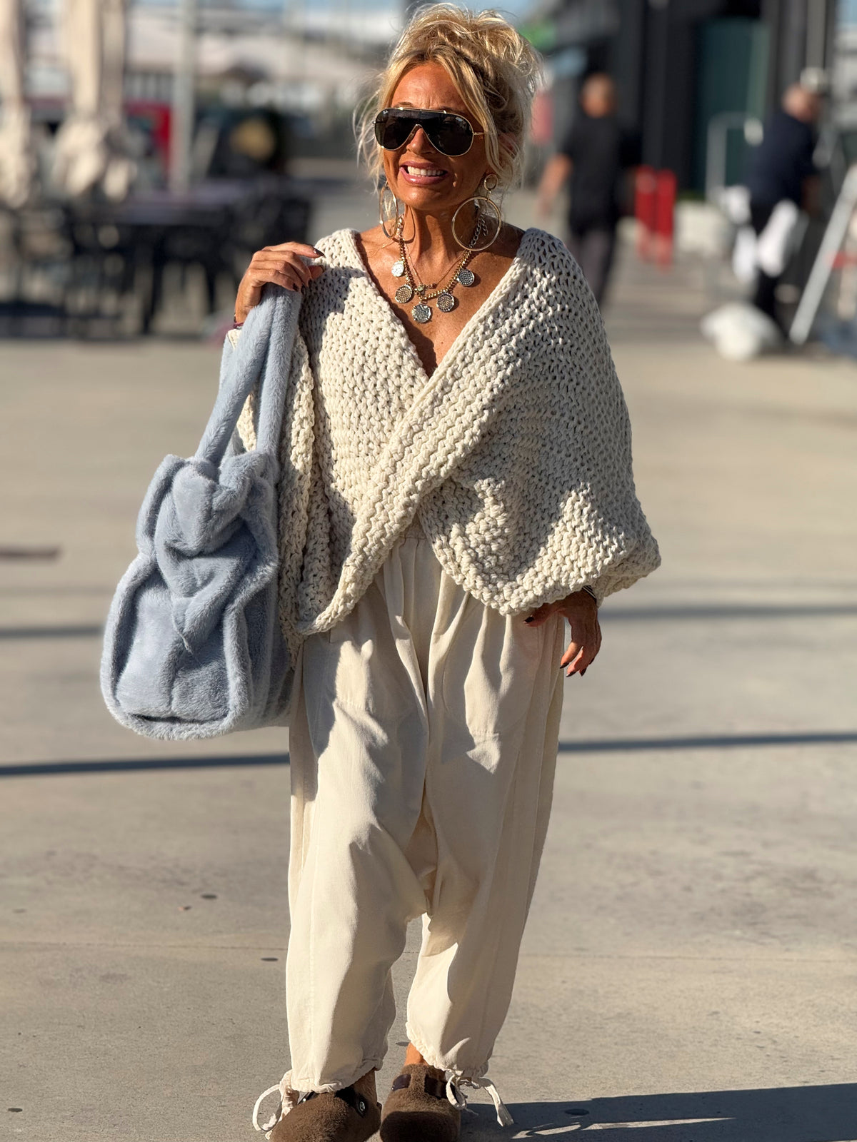 JERSEY DE PUNTO OVERSIZE ENTRELAZADO MULTICOLOR
