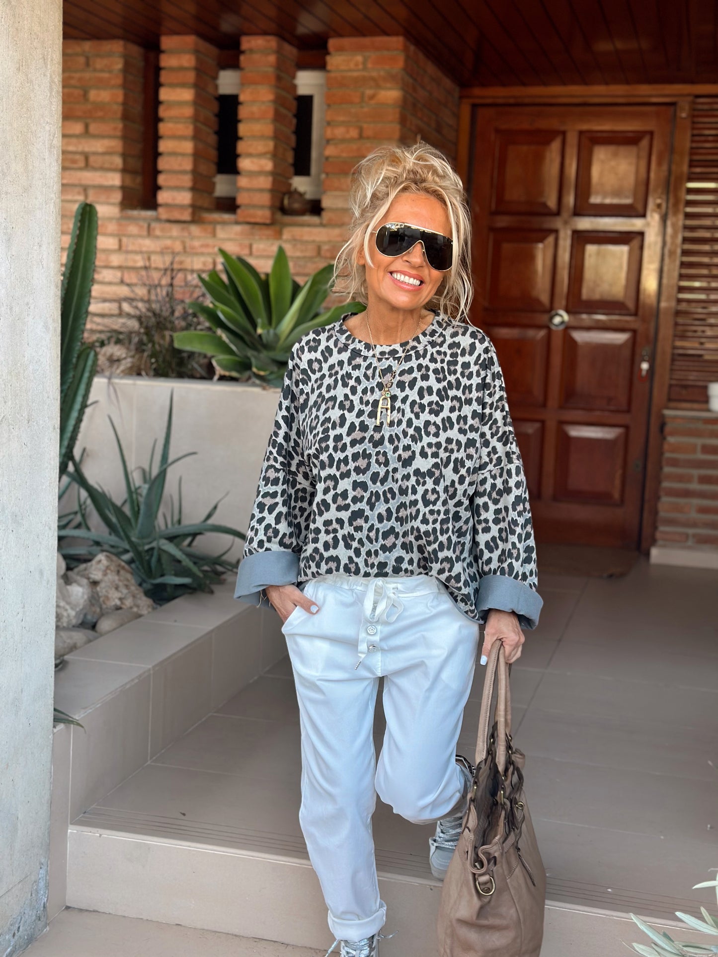 PANTALON BAGGY BOTONES BLANCO