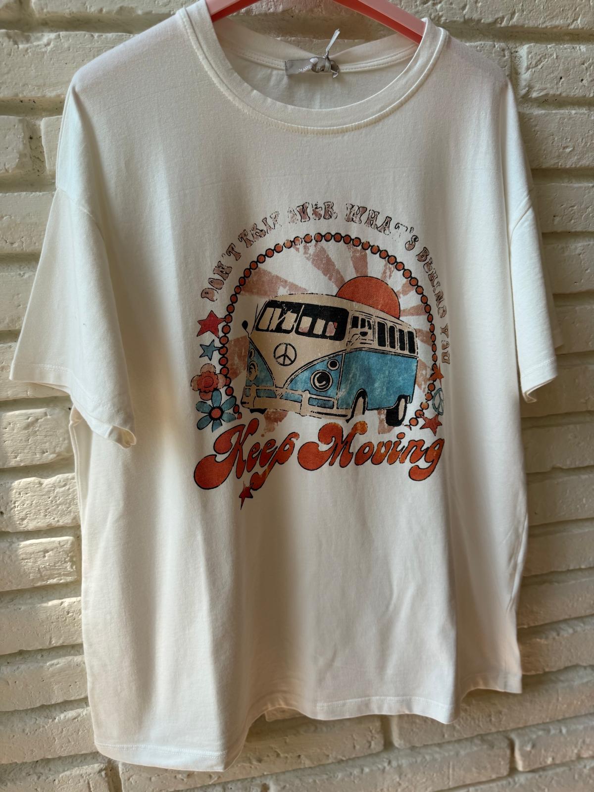 CAMISETA KEEP MOVING MULTICOLOR