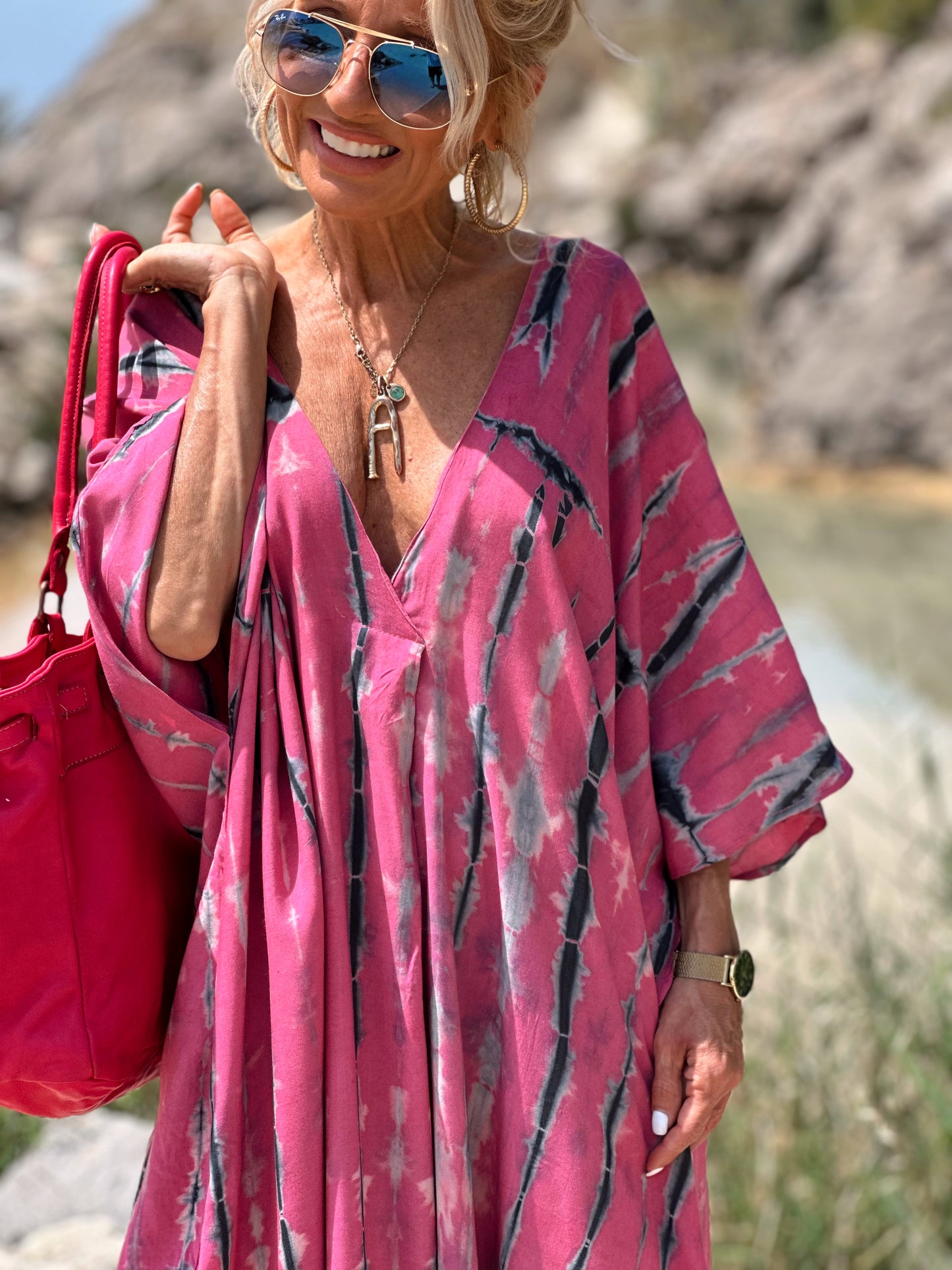 KAFTAN TYE&DYE ROSA