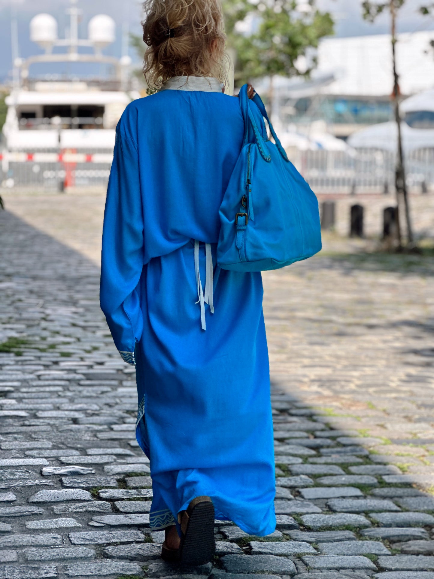 VESTIDO LONG JAD AZUL