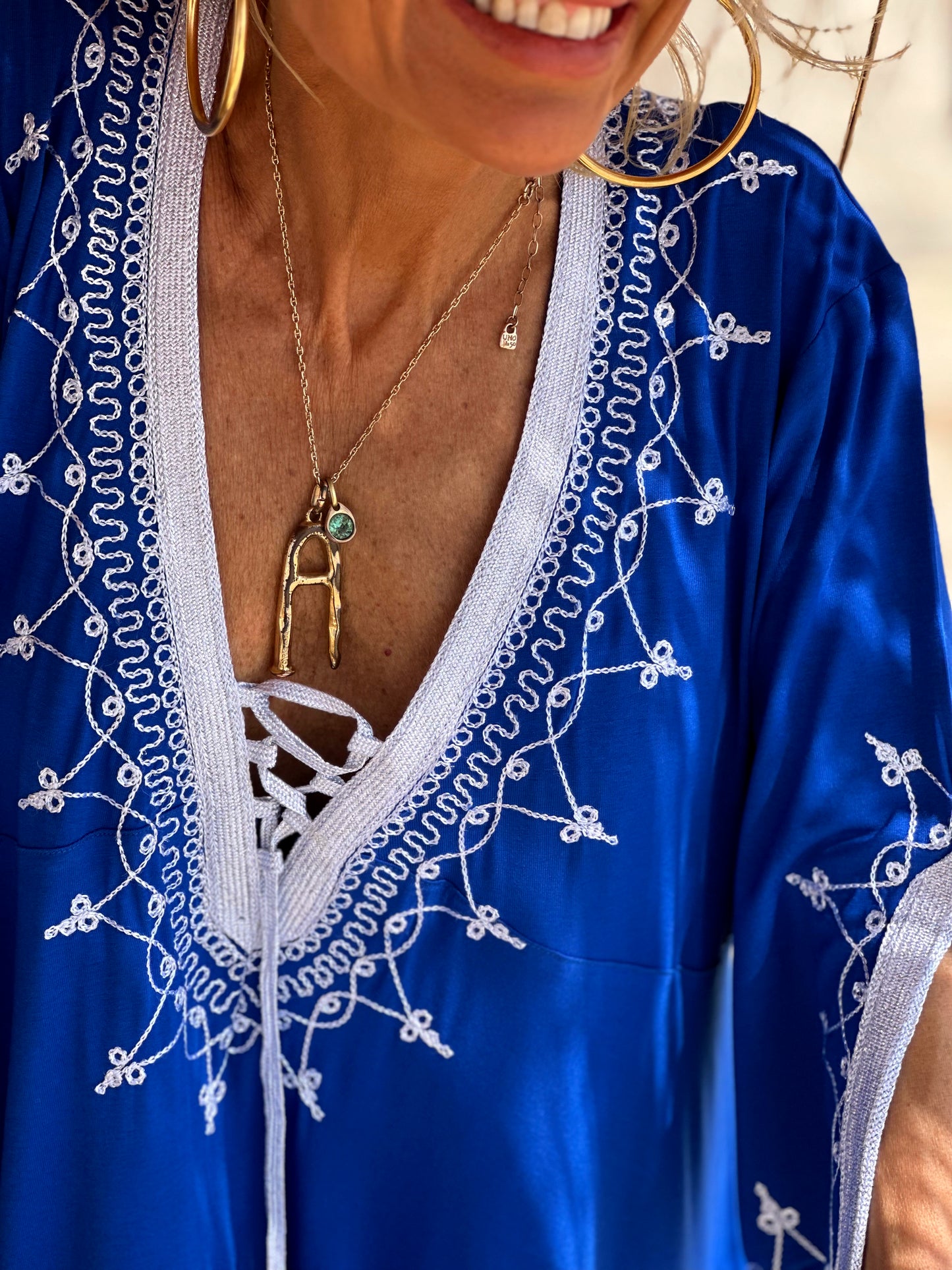 VESTIDO LONGUE OMBRE AZUL