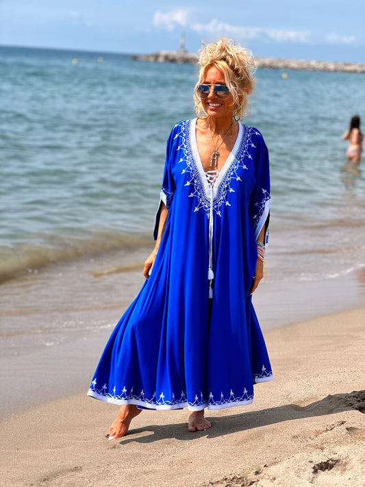 VESTIDO LONGUE OMBRE AZUL