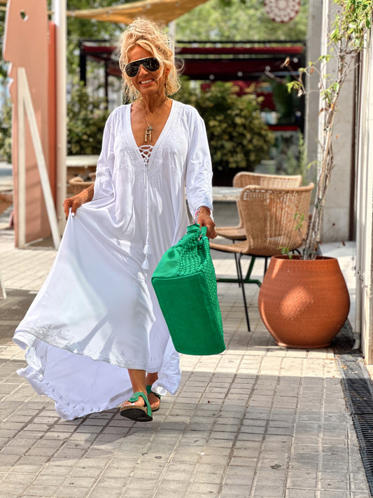 VESTIDO LONGUE OMBRE BLANCO