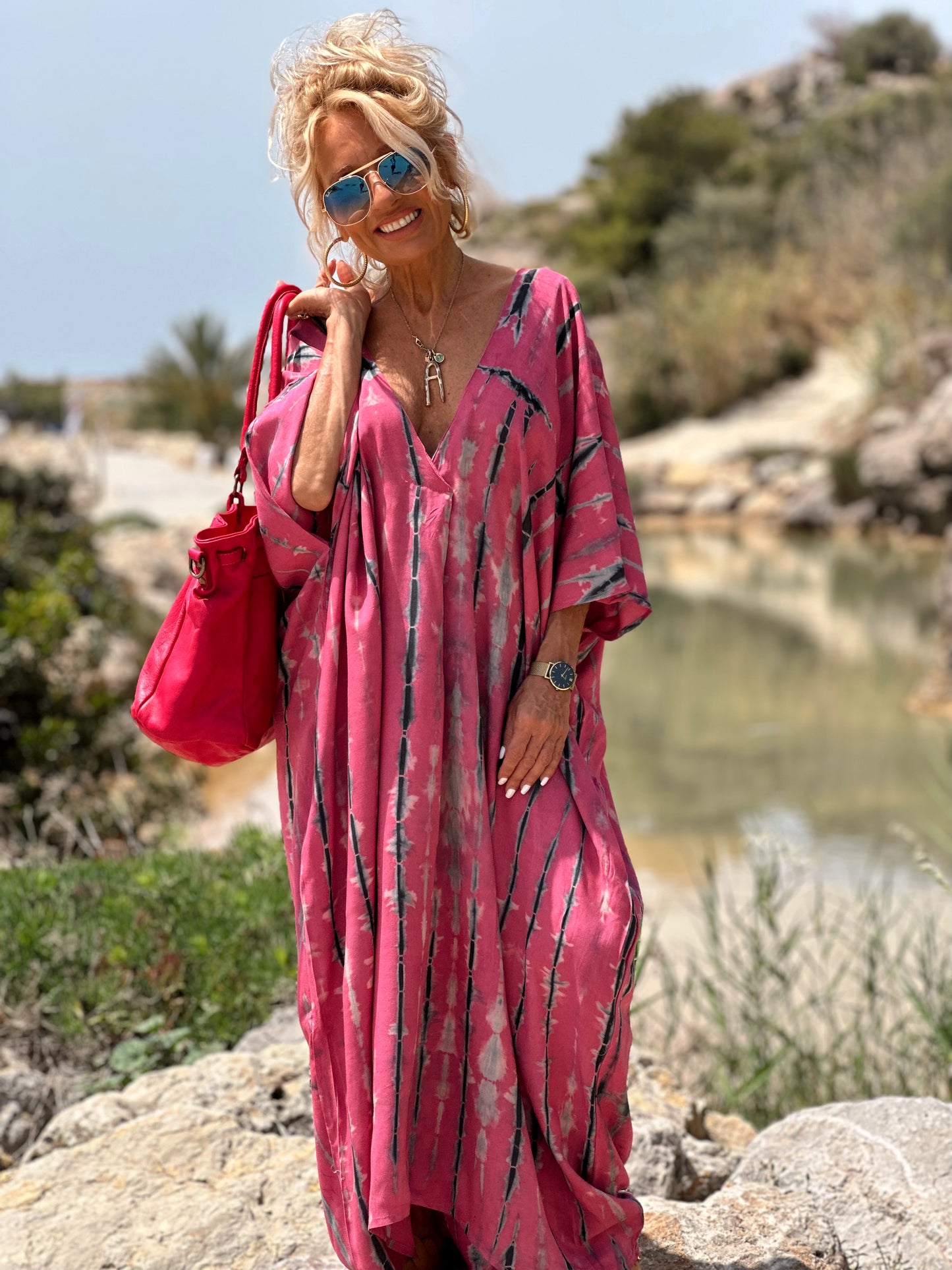 KAFTAN TYE&DYE ROSA