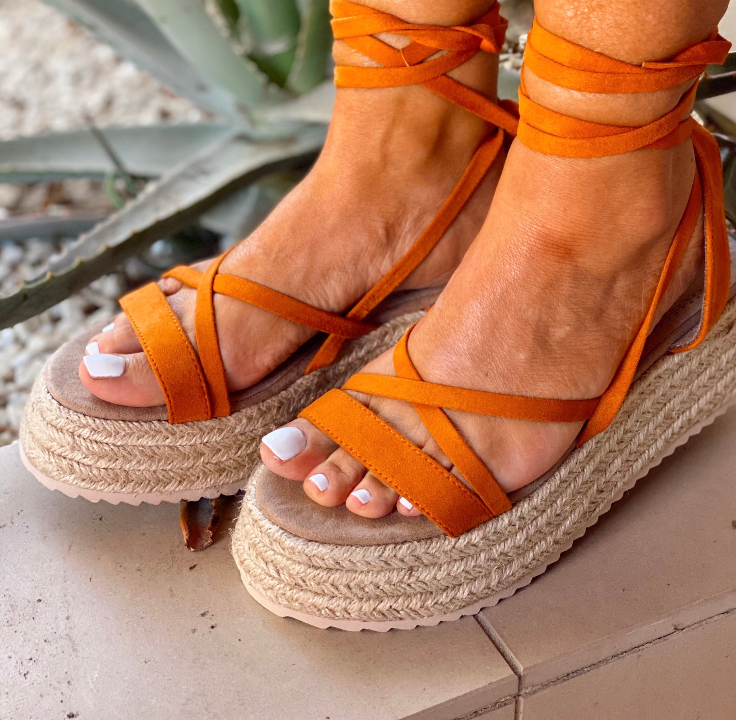 SANDALIAS LAZOS TERRACOTA