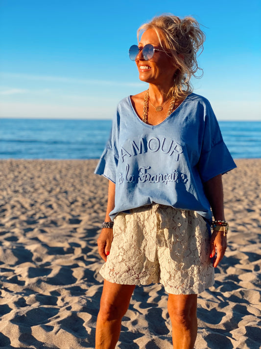 SHORT ENCAJE ESTHER BEIGE