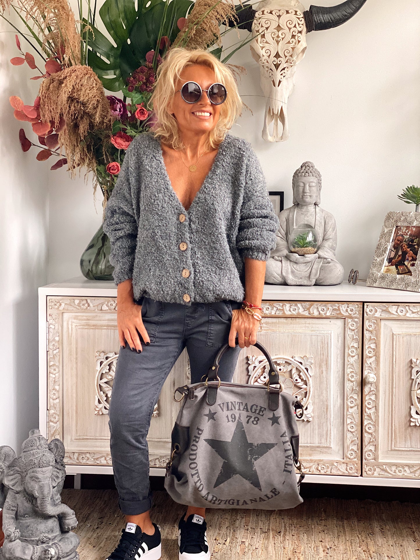 PANTALÓN BAGGY SHILA GRIS