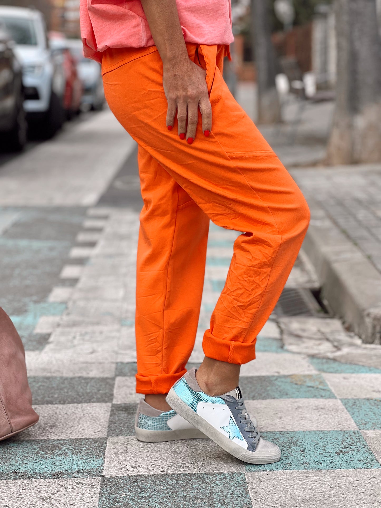 PANTALON BAGGY AYSHA NARANJA