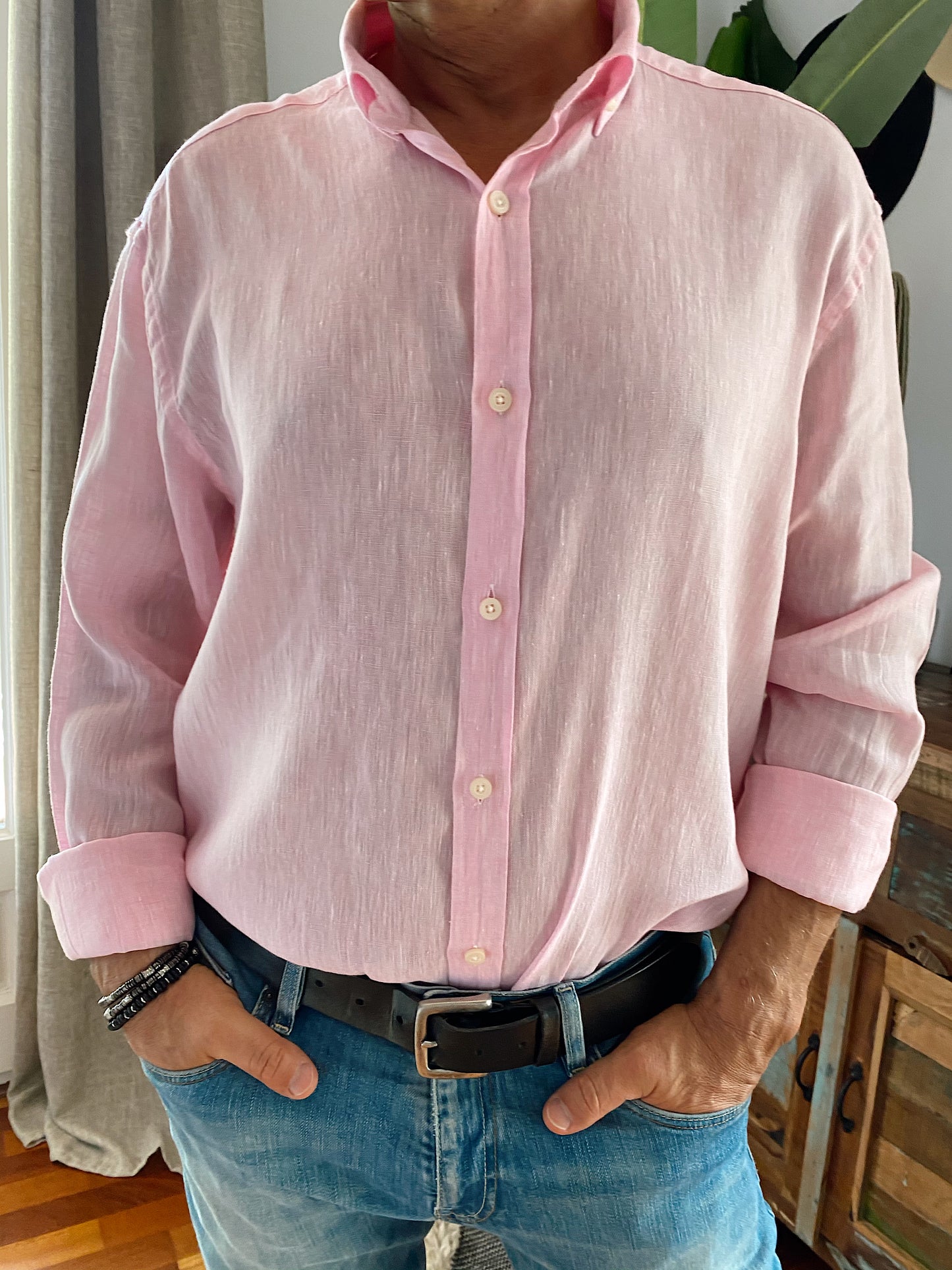 CAMISA LINO PATRICIO ROSA