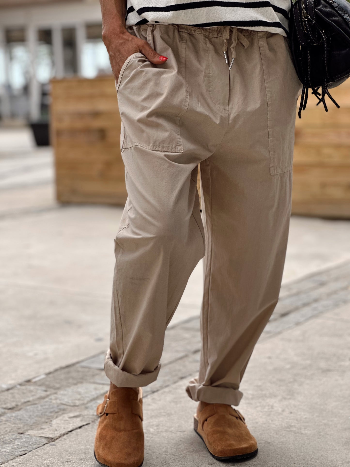 PANTALON BAGGY ANGELICA BEIGE