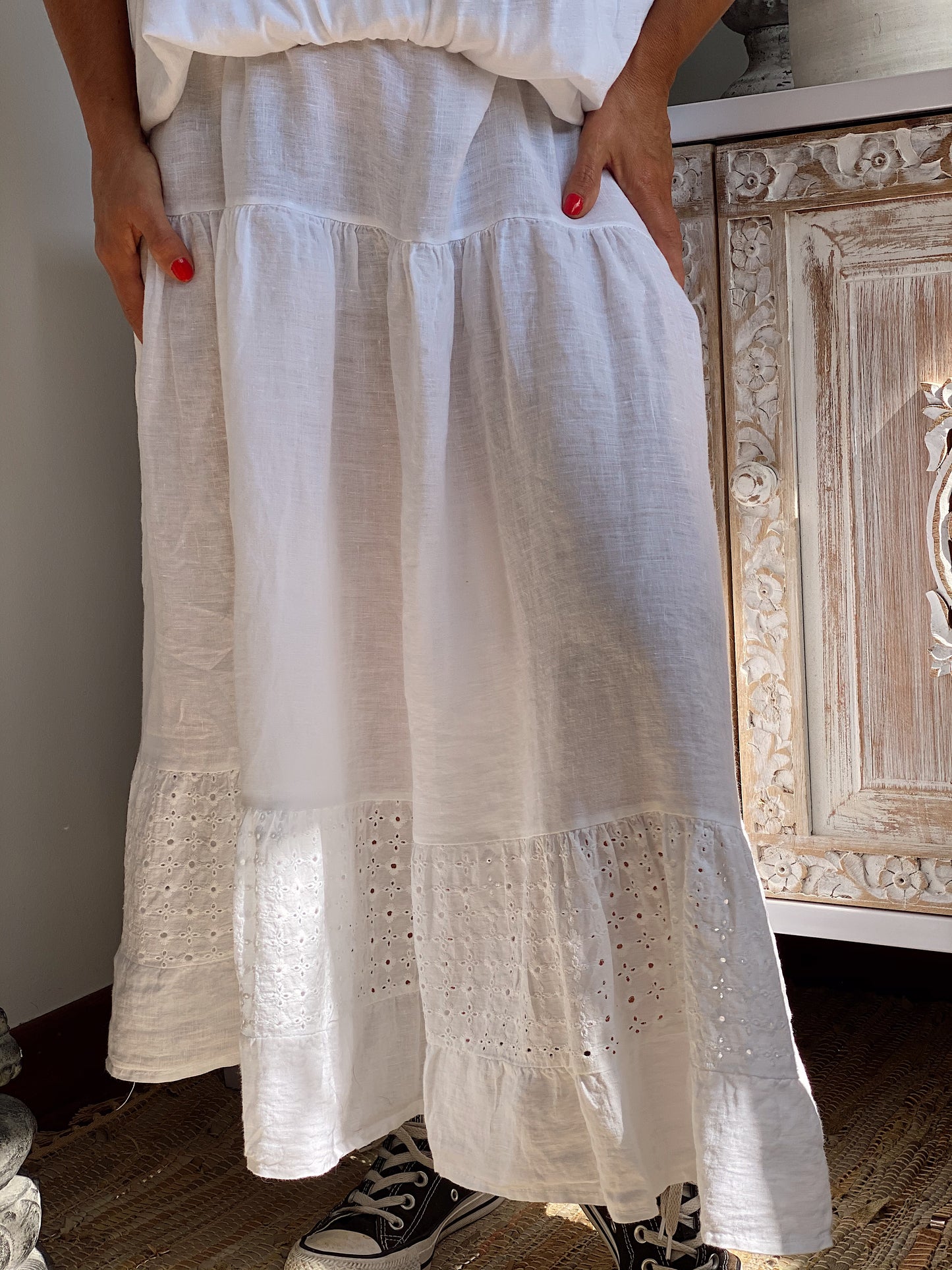 FALDA LARGA LIBERTY BLANCA