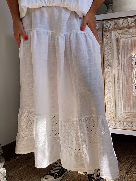 FALDA LARGA LIBERTY BLANCA