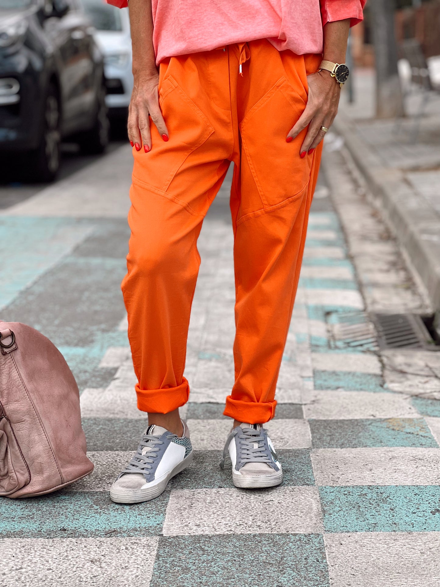 PANTALON BAGGY AYSHA NARANJA