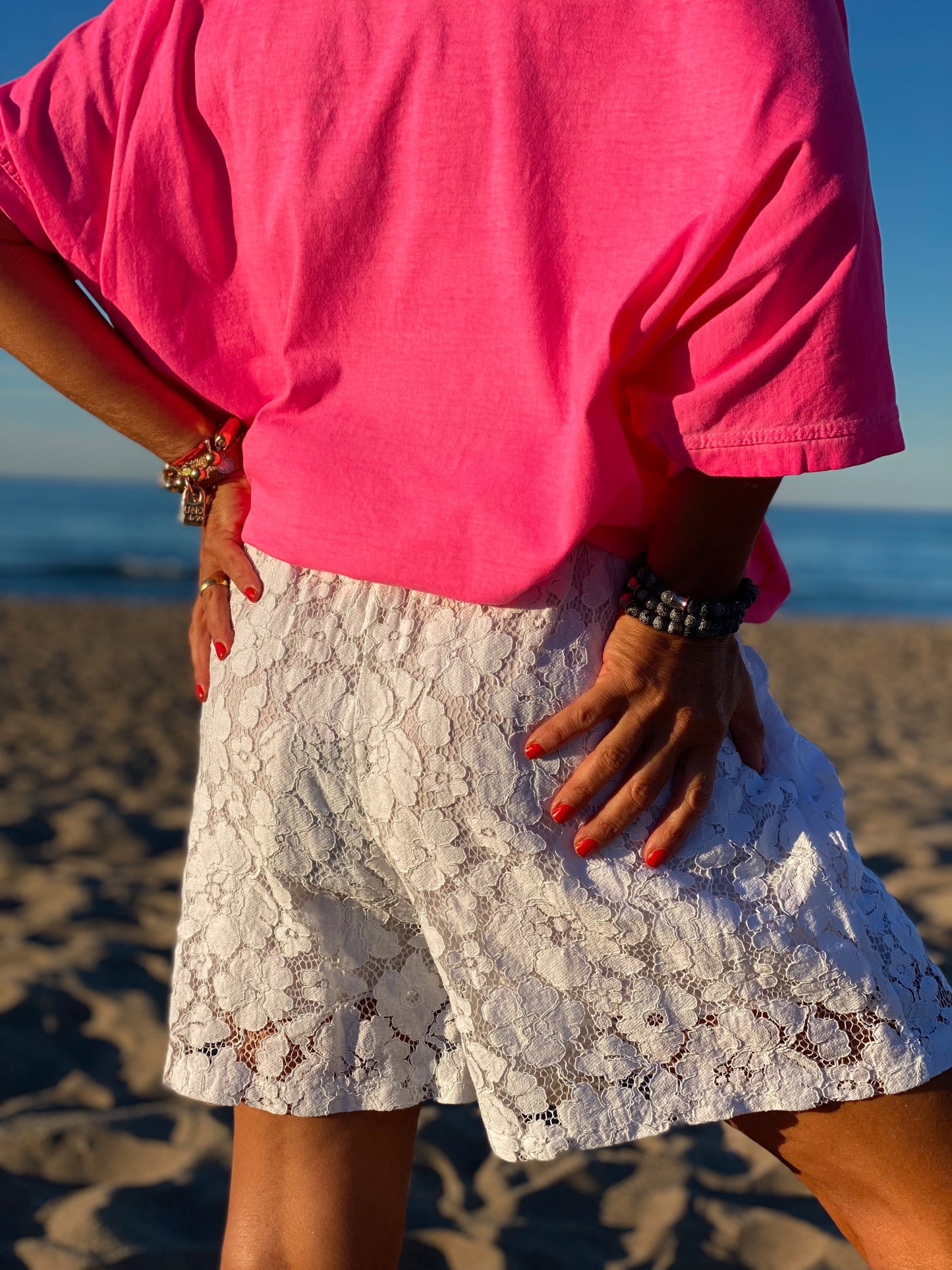 SHORT ENCAJE ESTHER BLANCO