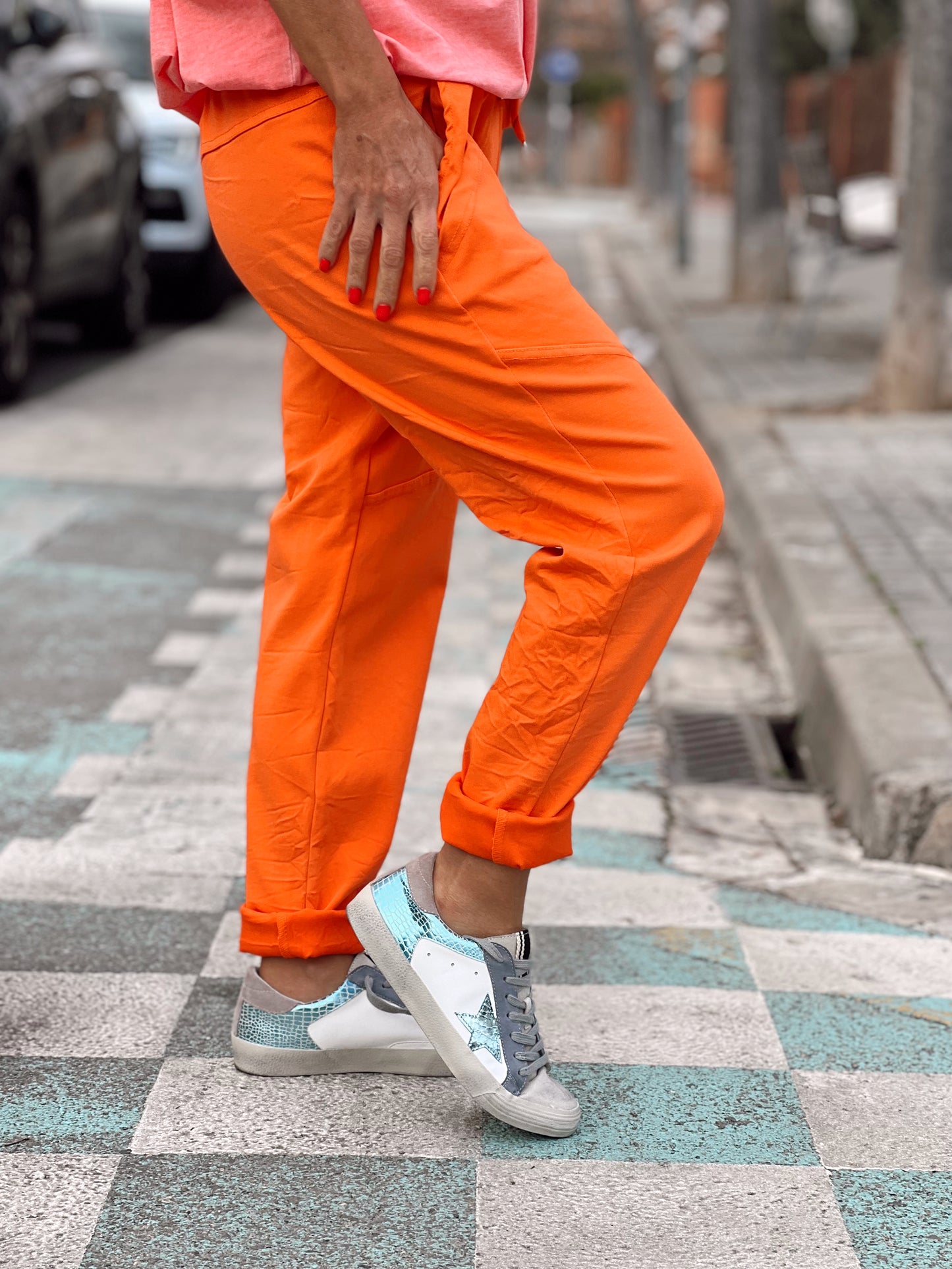 PANTALON BAGGY AYSHA NARANJA