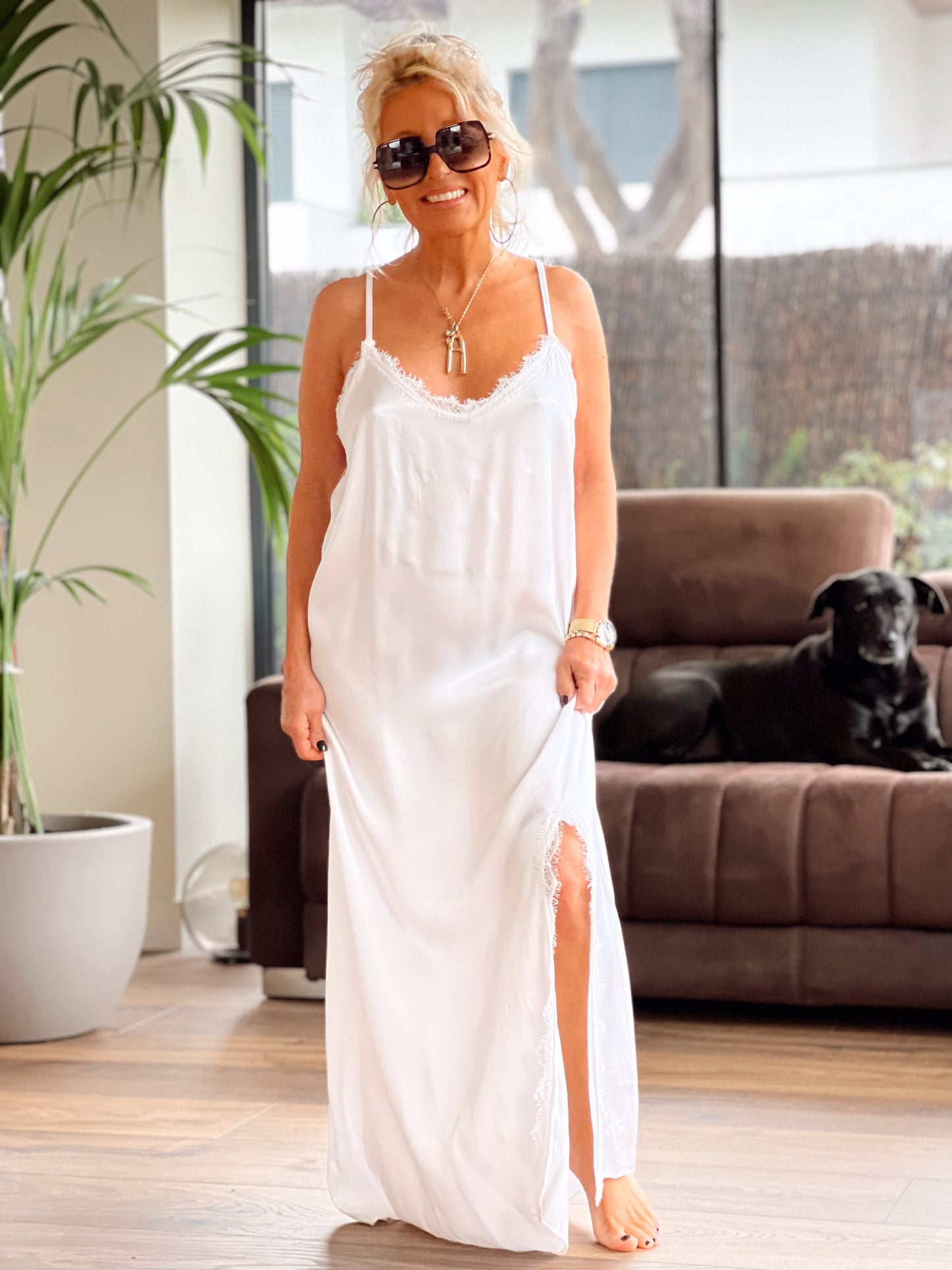 VESTIDO LENCERO ADRIENNA BLANCO