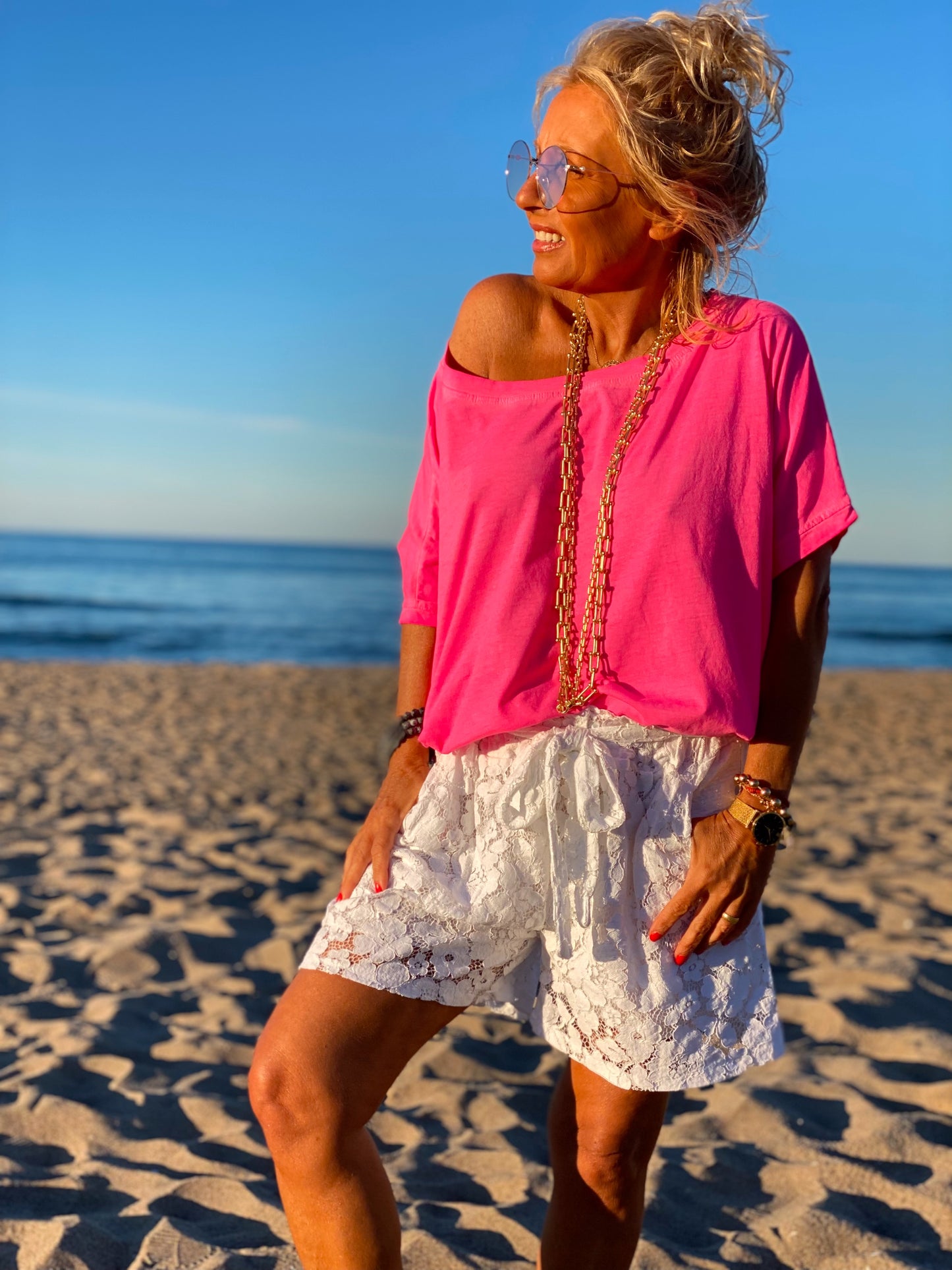 SHORT ENCAJE ESTHER BLANCO