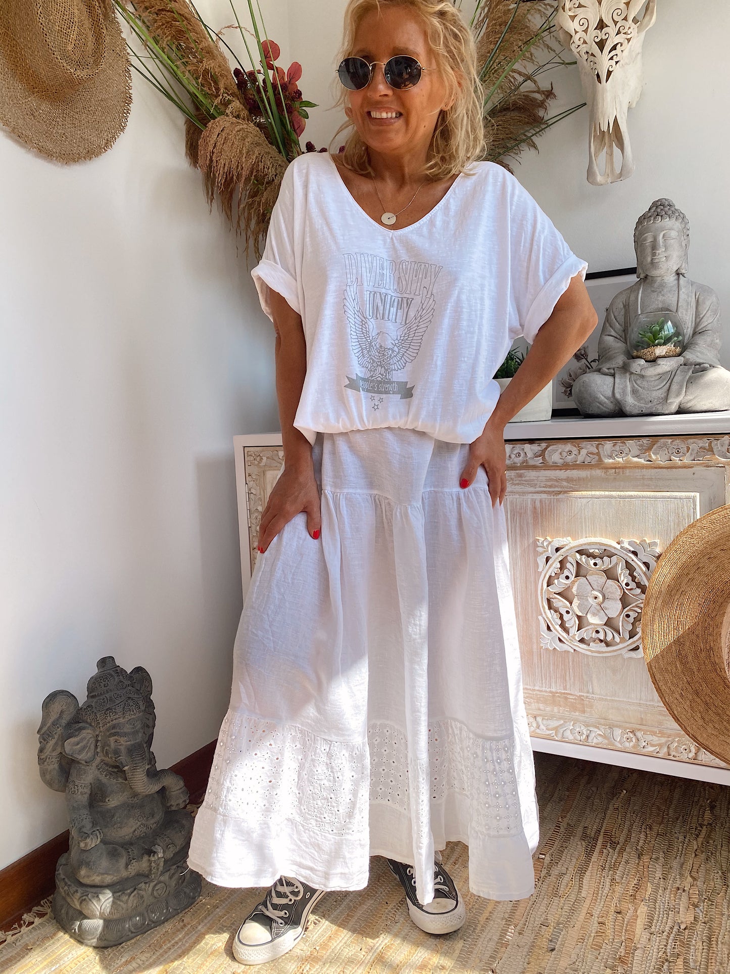 FALDA LARGA LIBERTY BLANCA